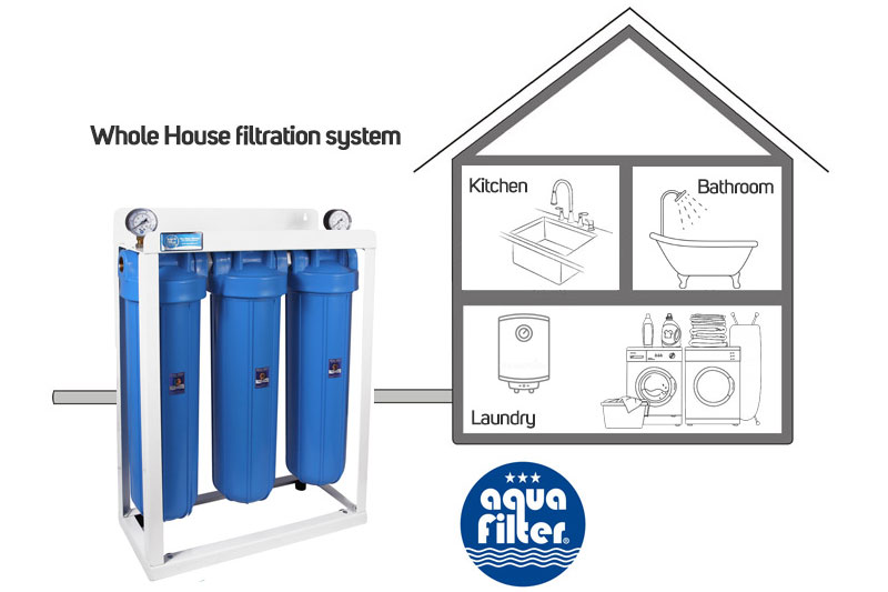 Aquafilter whole house Big Blue filter example